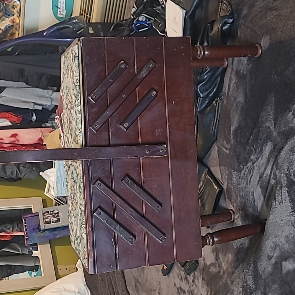 Antique sewing box